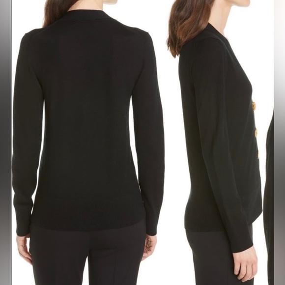COPY - Women’s Tory Burch Sweater w/ Gold Buttons - Picture 4 of 6